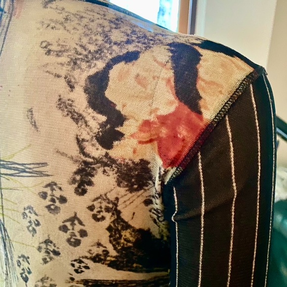 🌺 FUZZI —Jean Paul Gaultier, Large. Fab Stretch long sleeve top 🌺Unique & RARE 🌺 - Picture 8 of 14
